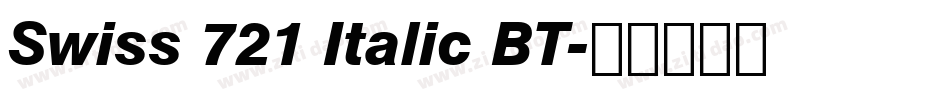 Swiss 721 Italic BT字体转换